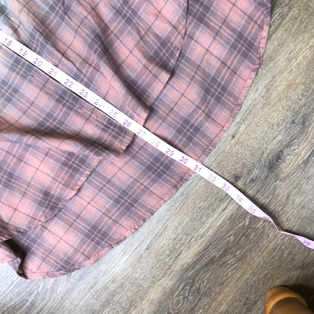 Free People Plaid ombré button up - Picture 6 of 8